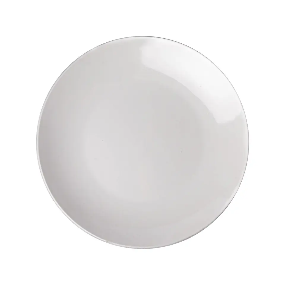 PLATO BASE PORCELANA 26CM BLANCO DORAL 1