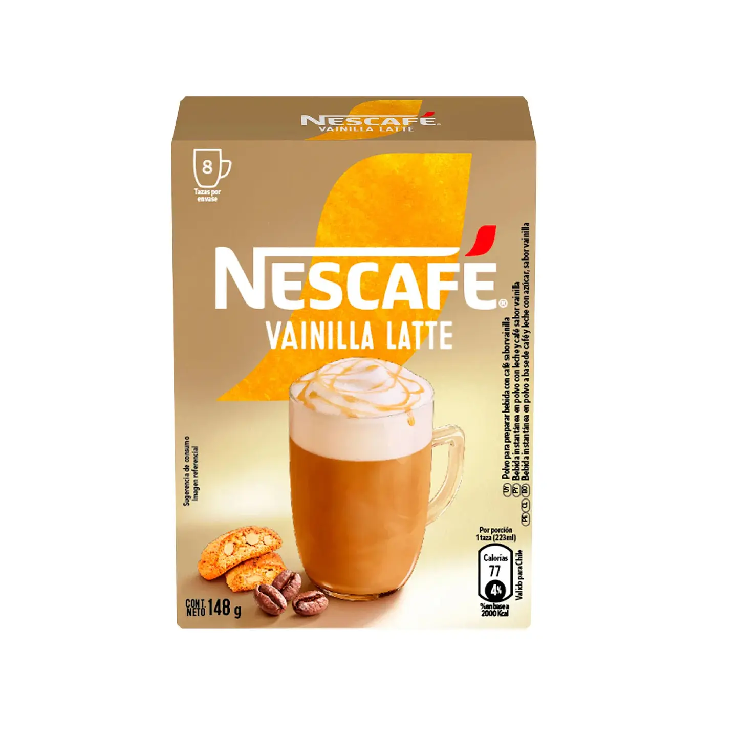 NESCAFE LATTE VAINILLA CON 8 UNIDADES 148GR 1