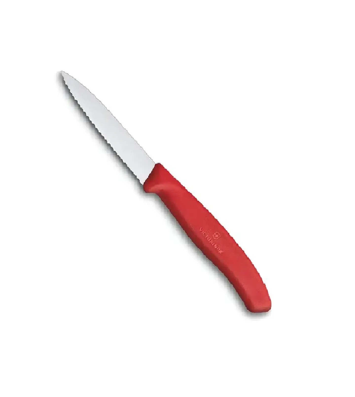 CUCHILLO VERDURA DENTADO PUNTIAGUDO ROJO 8CM 1