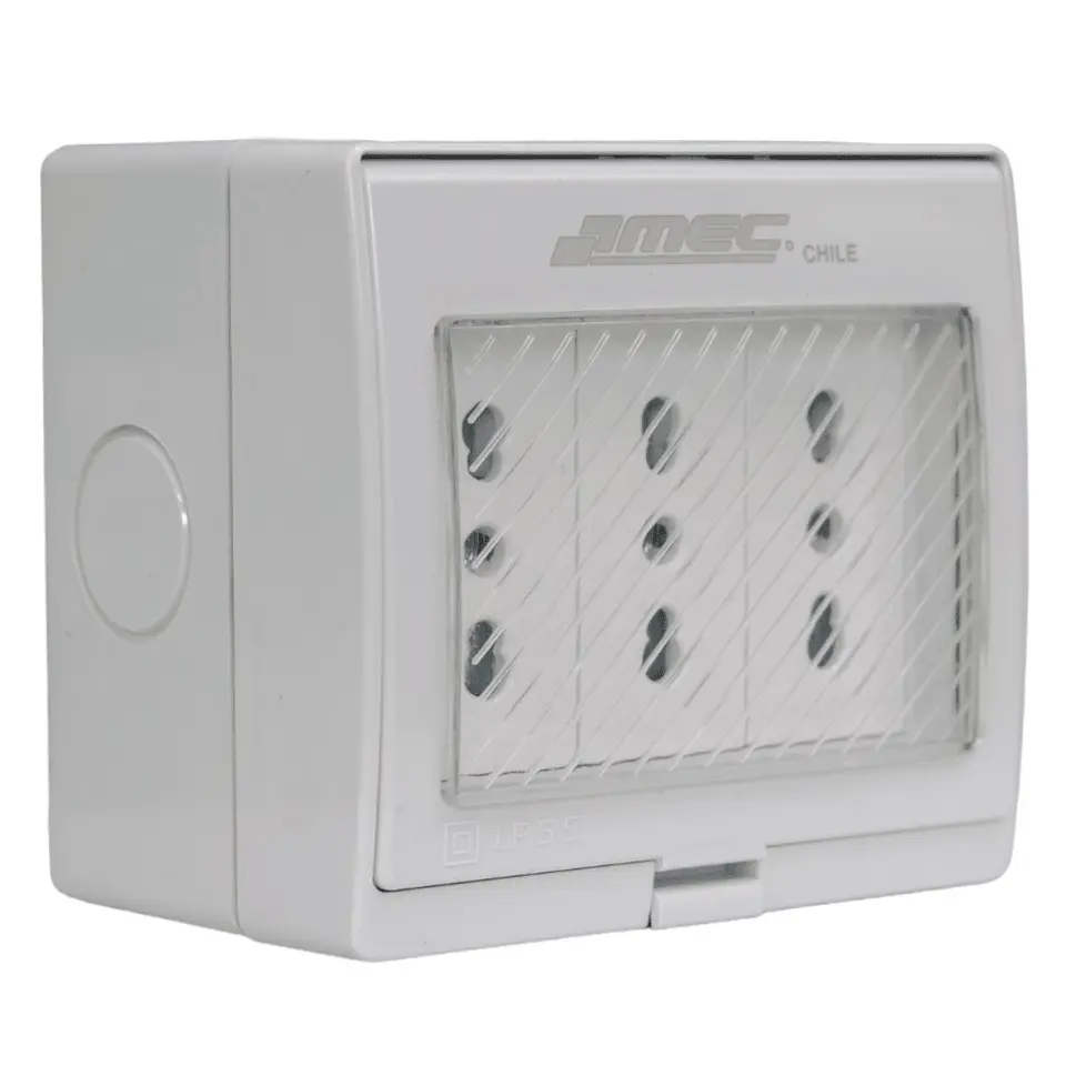 CAJA MEC HIDROBOX IP55 TRIPLE 10 16A EXTERIOR 1