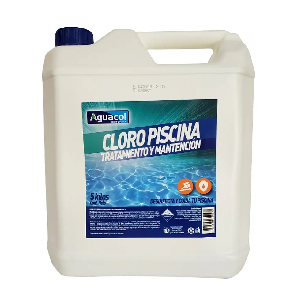 CLORO PISCINA LIQUIDO AGUACOL 5L 1