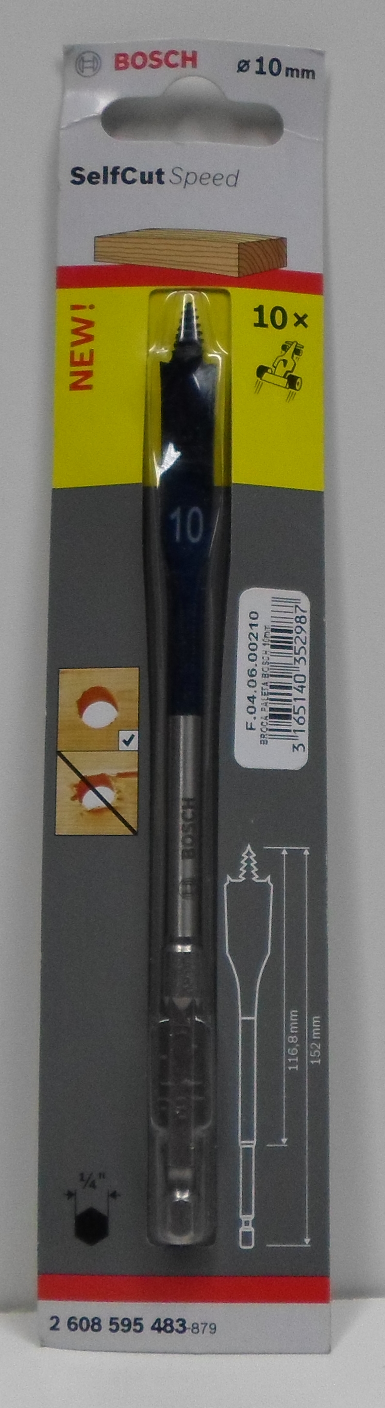 BROCA PALETA BOSCH 10MM