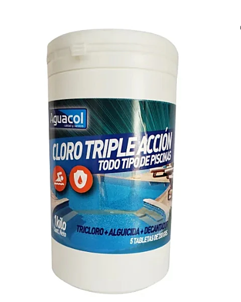 CLORO PISCINA TRIPLE ACCION AGUACOL 1KG