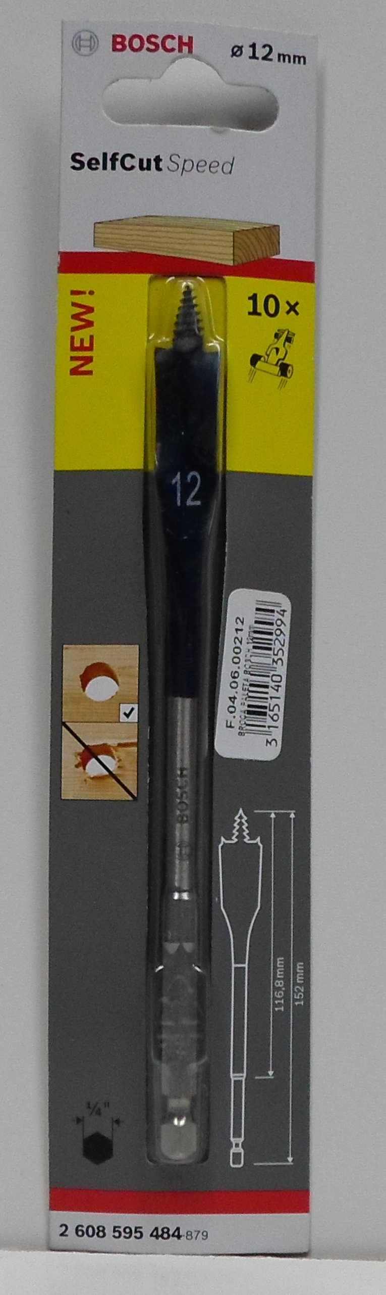 BROCA PALETA BOSCH 12MM