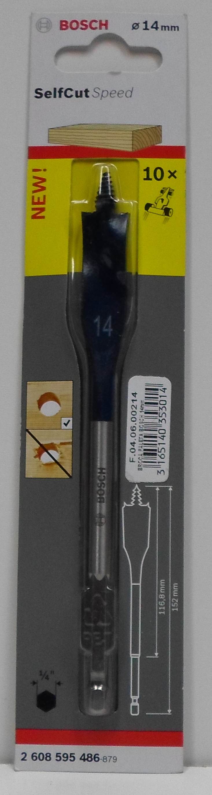 BROCA PALETA BOSCH 14MM
