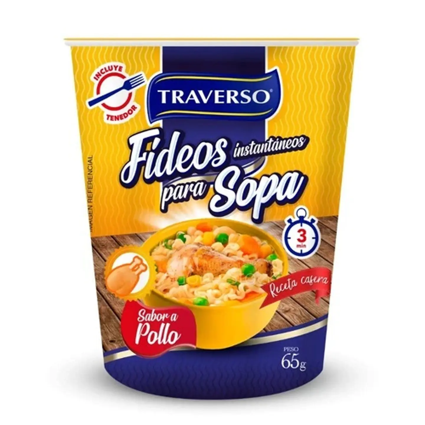SOPA INSTANTANEA TRAVERSO POTE 65GR POLLO 1