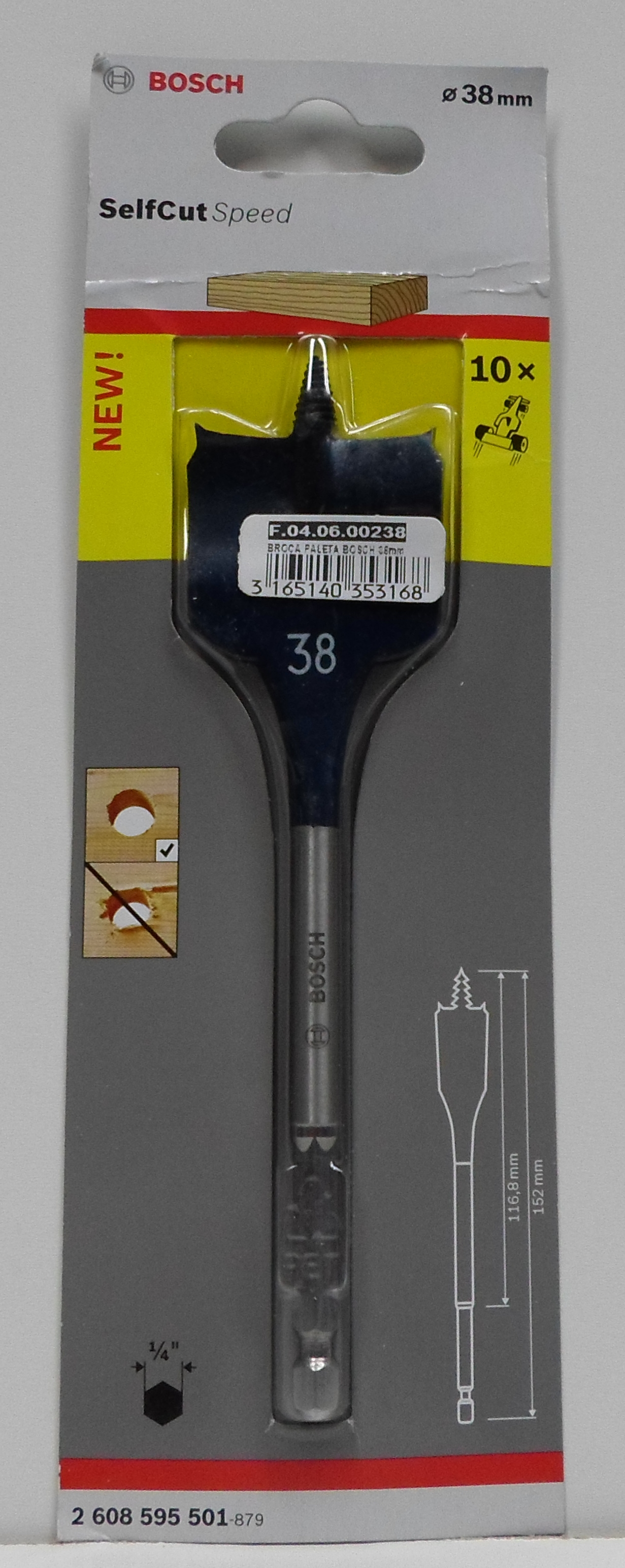 BROCA PALETA BOSCH 38MM