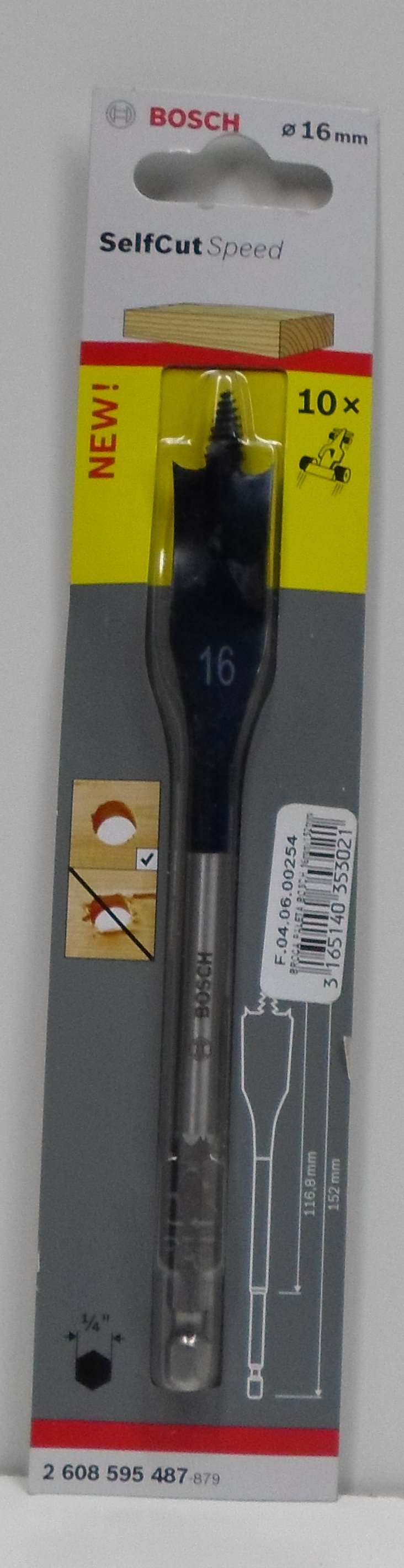 BROCA PALETA BOSCH 16MM/152MM