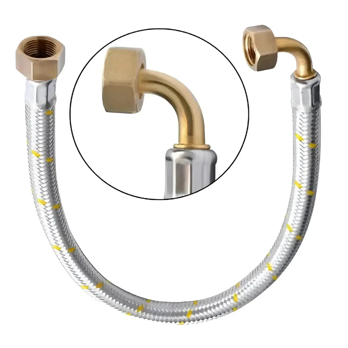 FLEXIBLE GAS HI-HI 1/2 CON CODO 1M SERCOGAS 1