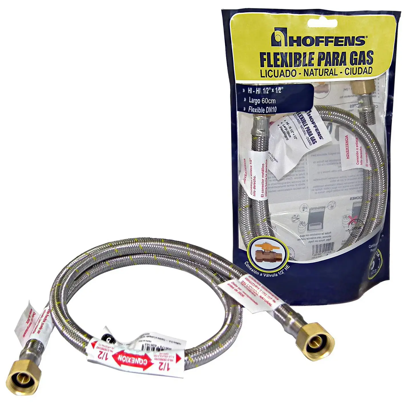 FLEXIBLE GAS 60CM 1/2X1/2 1