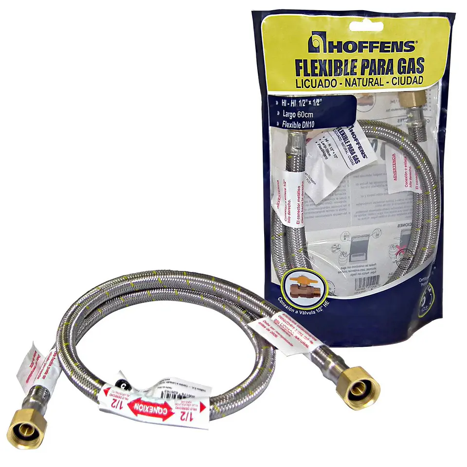 FLEXIBLE GAS 60CM 1/2X1/2 1