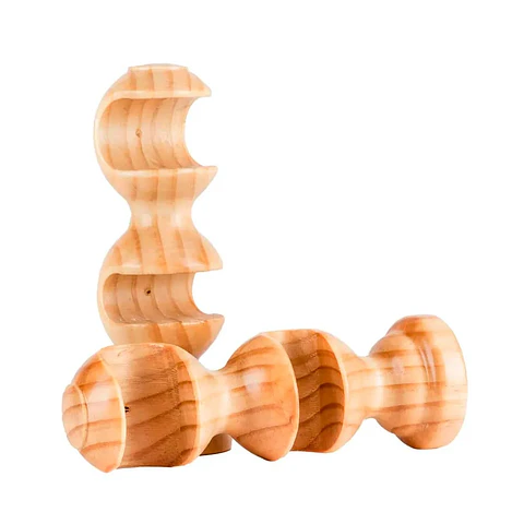 SOPORTE MADERA NATURAL DOBLE 19-28MM CADA UNO