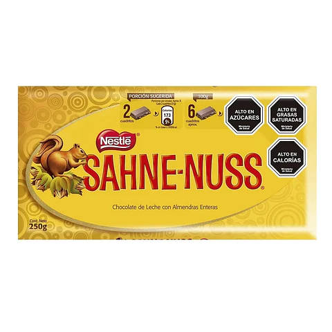 CHOCOLATE SAHNE NUSS 250GR