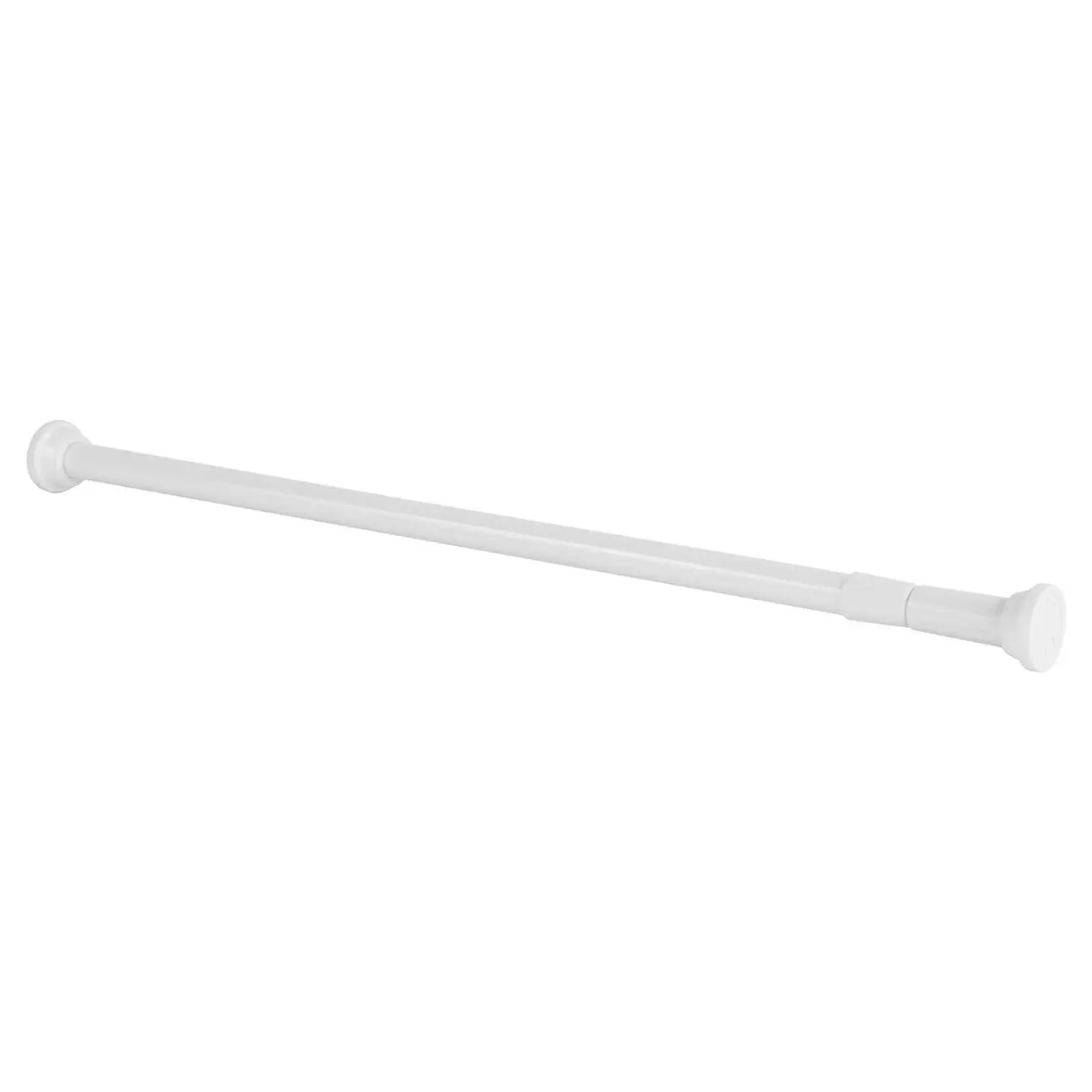 BARRA EXTENSIBLE CORTINA BAÑO 25MM BLANCA 0.75-1.15M 1