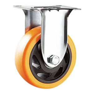 RUEDA FIJA POLIURETANO NARANJA 3