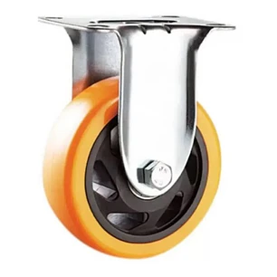RUEDA FIJA POLIURETANO NARANJA 5