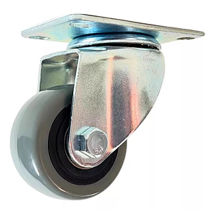 RUEDA GIRATORIA PVC GRIS 2