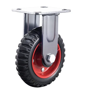 RUEDA FIJA DE POLIURETANO ROJO 8