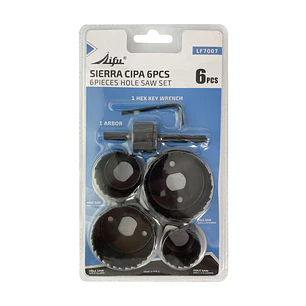JUEGO SIERRA COPA MADERA METAL DELGADO 6PCS