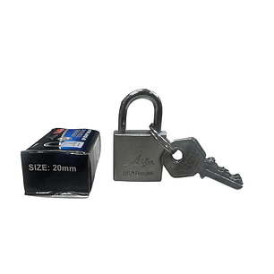 CANDADO ACERO INOX PLATEADO 304 20MM