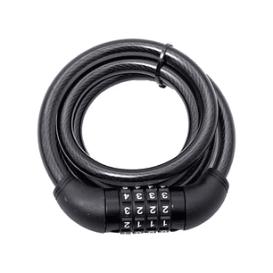 CANDADO CABLE COMBINACIÓN CLAVE BICICLETA 8MM X 80CM