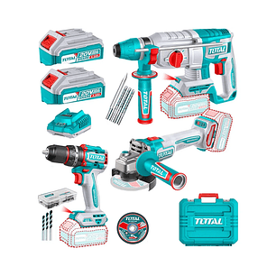 KIT TALADRO + ESMERIL + ROTOMARTILLO 20V