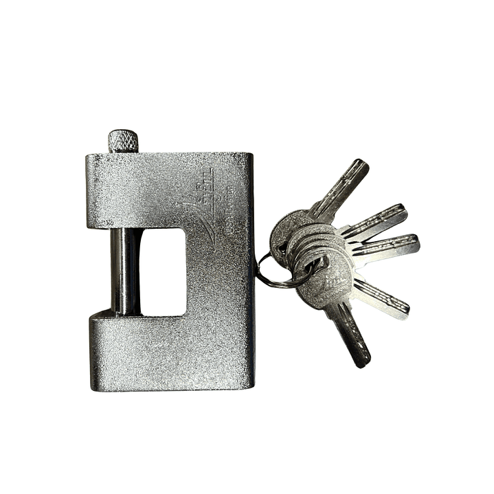 CANDADO RECTANGULAR ANTICORTE ACERO INOX PLATEADO 304 100MM 1