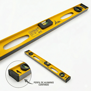NIVEL DE ALUMINIO CON IMAN 3 BURBUJAS 120 CM