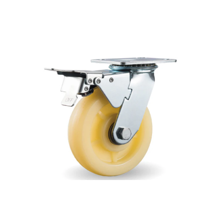 RUEDA GIRATORIA CON FRENO POLIPROPILENO 6