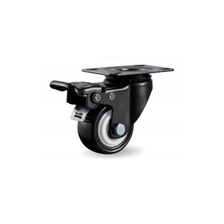 RUEDA GIRATORIA CON FRENO BASE PLACA 2