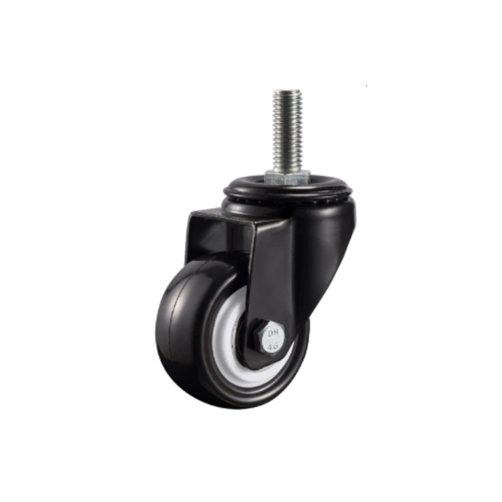 RUEDA GIRATORIA SIN FRENO ESPIGA ROSCADA 1.5