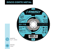 Disco Corte 4 1/2' x 1.2 MM Metal/Inox pack x10