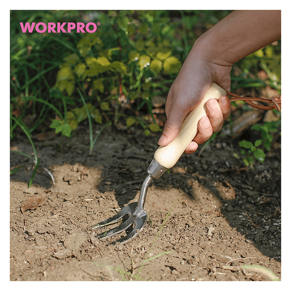 BOLSO JARDIN WORKPRO ROSADO 7 PIEZAS