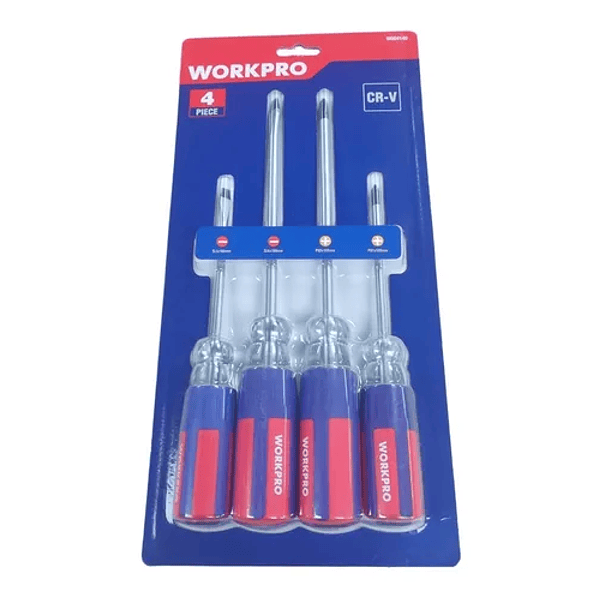 SET DE DESATORNILLADORES AISLADOS 4PZAS WORKPRO