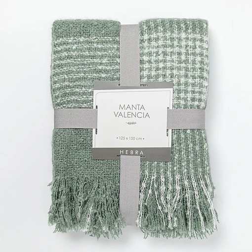 MANTA VALENCIA 125X150 VERDE DIB