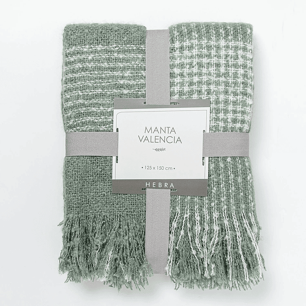 MANTA VALENCIA 125X150 VERDE DIB