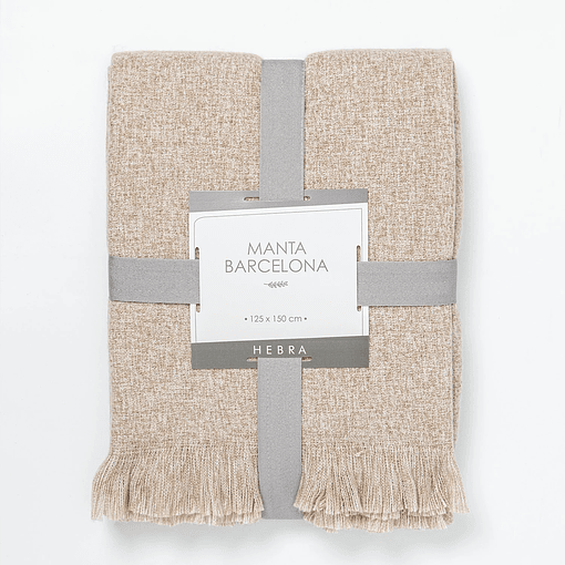 MANTA BARCELONA 125X150 BEIGE DIB