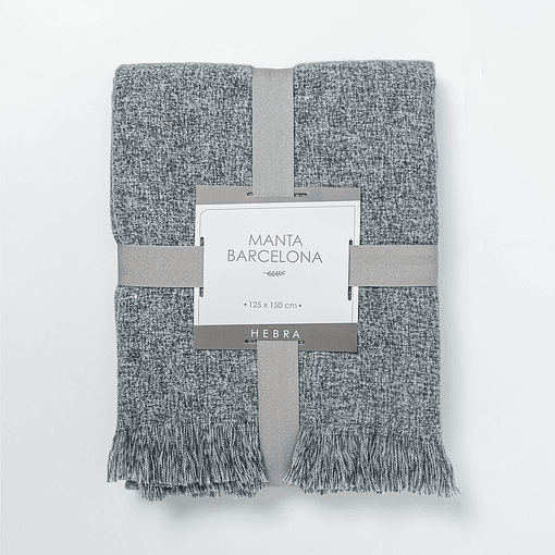 MANTA BARCELONA 125X150 GRIS DIB