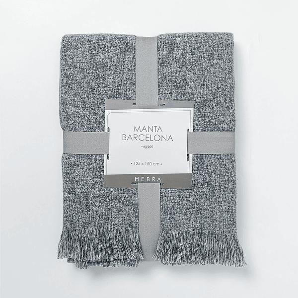 MANTA BARCELONA 125X150 GRIS DIB