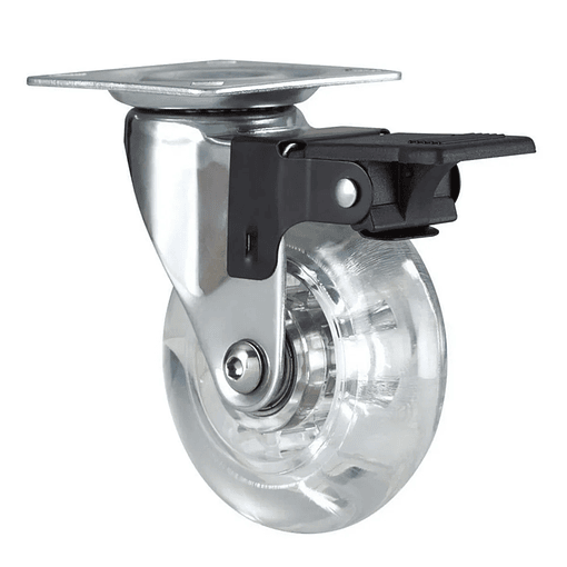 RUEDA SILICONA 75MM C/FRENO DUCASSE