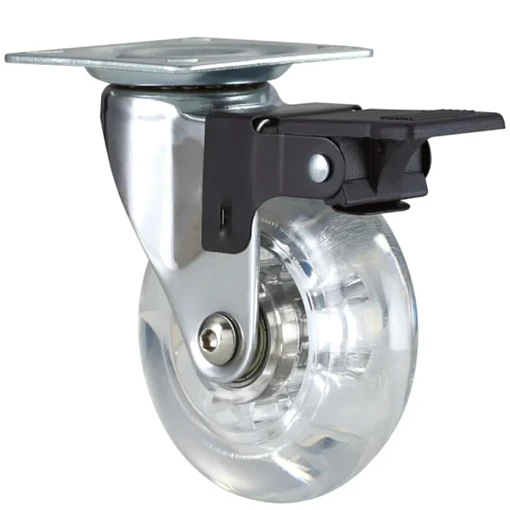 RUEDA SILICONA 35MM C/FRENO DUCASSE