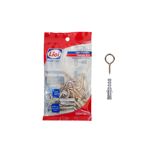 TARUGO N°6 + CANCAMO ABIERTO N°5 10UND LIOI