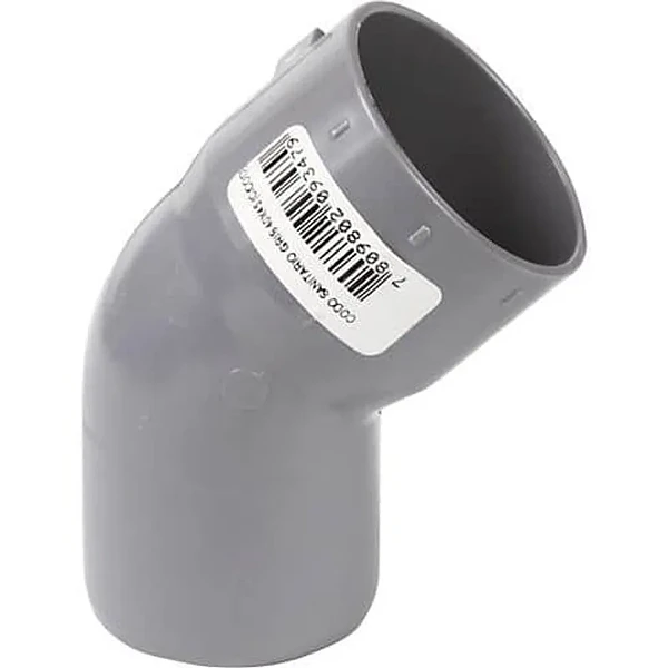 CODO PVC SANITARIO 45° 50MM