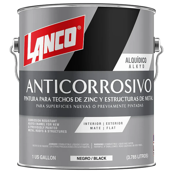 ANTICORROSIVO PINTURA ZINC LANCO NEGRO 1GL