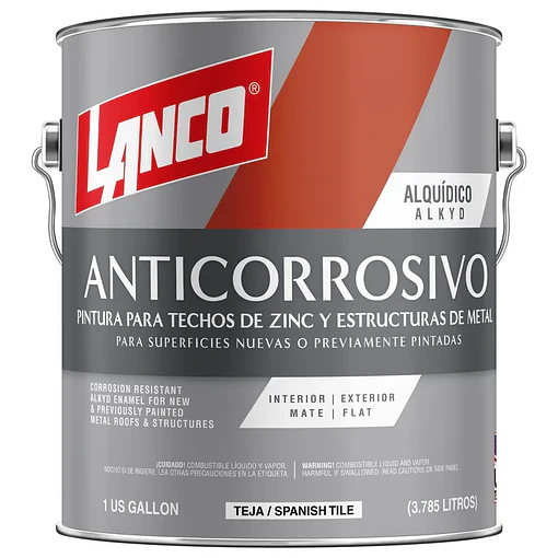 ANTICORROSIVO PINTURA ZINC LANCO TEJA 1GL