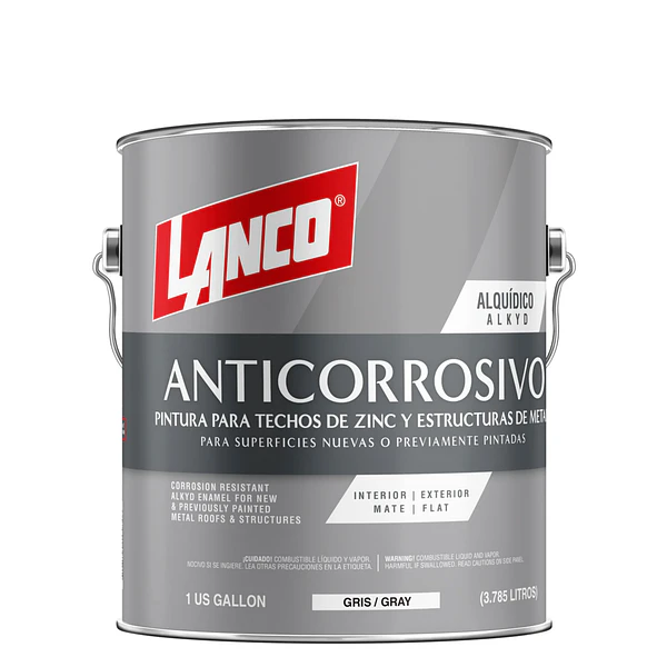 ANTICORROSIVO PINTURA ZINC LANCO GRIS 1GL