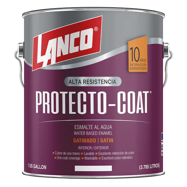 ESMALTE PROTECTO COAT SATINADO 1GL BLANCO  LANCO