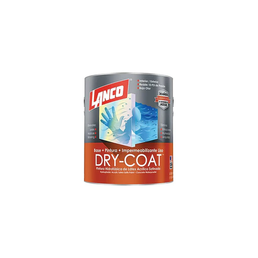 ESMALTE AL AGUA LANCO DRY COAT BLANCO B/PASTEL 1GL