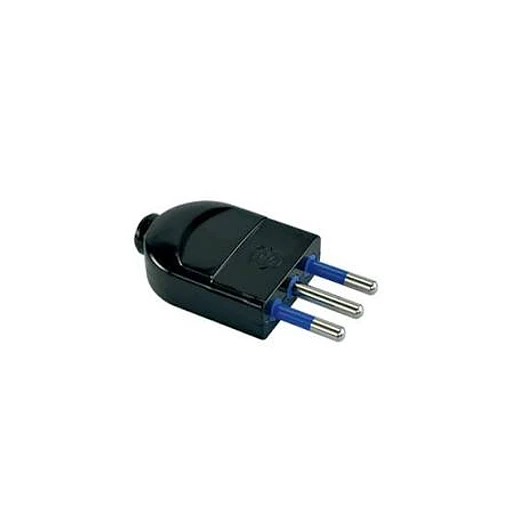 ENCHUFE VOLANTE MACHO 2P+T 10A BLANCO LEXO