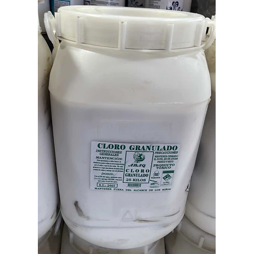 CUÑETE CLORO GRANULADO 25KG ABAQ
